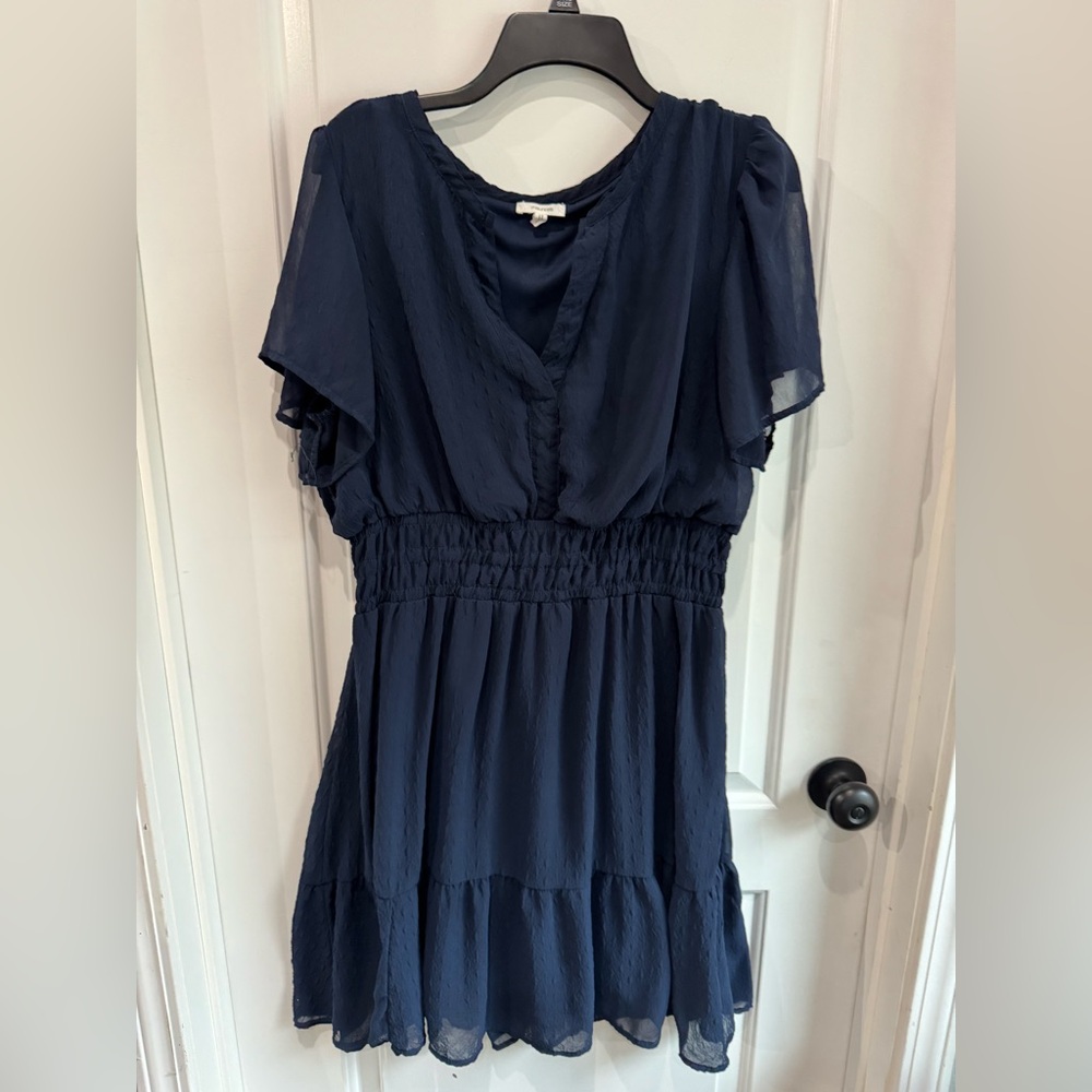 Navy Maurices Knee-Length Dress